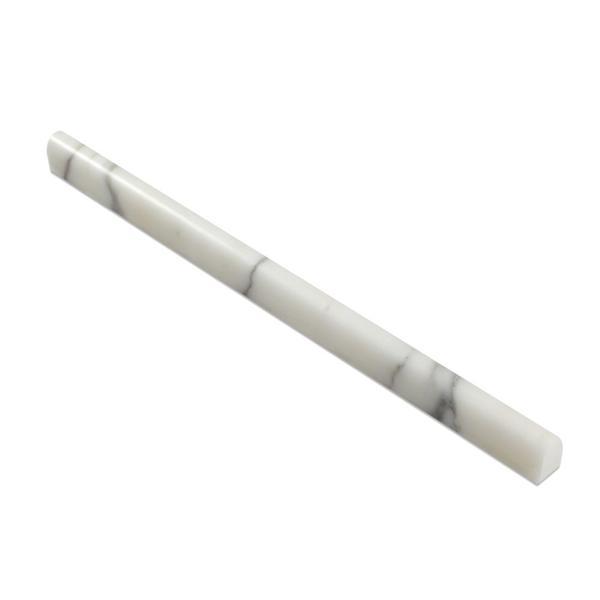 1/2 x 12 Polished Calacatta Gold Marble Pencil Liner