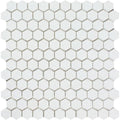1 x 1 Polished Thassos White Marble Hexagon Mosaic Tile