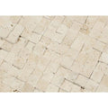 1 x 1 Split-faced Ivory Travertine Mosaic Tile