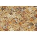 1 x 1 Split-faced Scabos Travertine Mosaic Tile