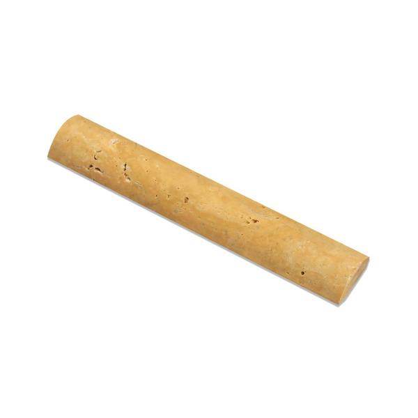 1 x 6 Honed Gold Travertine Quarter Round Trim