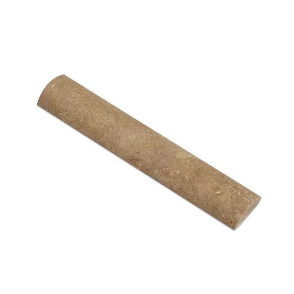 1 x 6 Honed Noce Travertine Quarter Round Trim