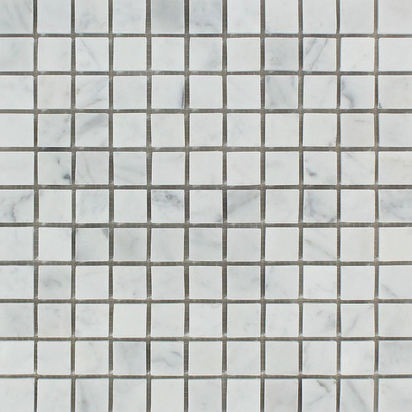 1x1 Bianco Carrara Mosaic Tile ( HONED )