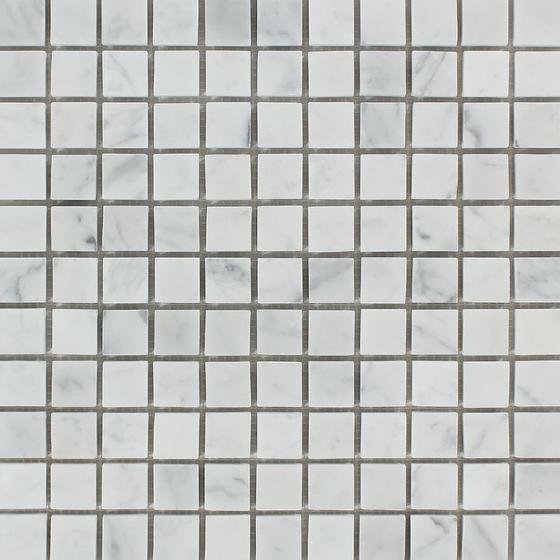 1x1 Polished Bianco Carrara Marble Mosaic Tile