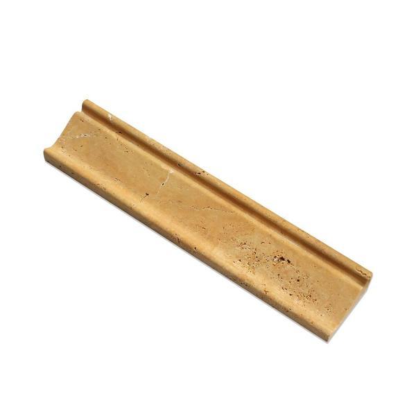 2 1/2 x 12 Honed Gold Travertine Crown Molding