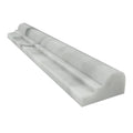 2 x 12 Polished Bianco Mare Marble Single-step Chair Rail Trim