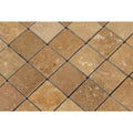 2 x 2 Honed Noce Travertine Mosaic Tile