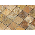 2 x 2 Tumbled Scabos Travertine Mosaic Tile