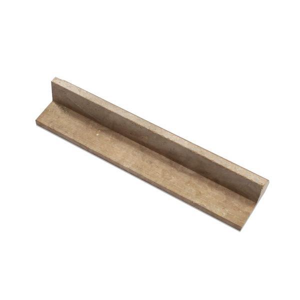 2 x 3 x 12 Honed Noce Travertine Corner Ogee Trim