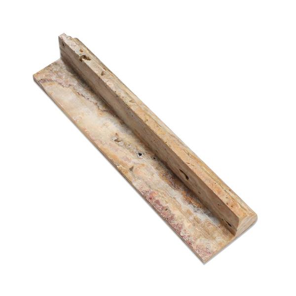 2 x 3 x 12 Honed Scabos Travertine Corner Ogee Trim