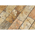 2 x 4 Polished Scabos Travertine Brick Mosaic Tile