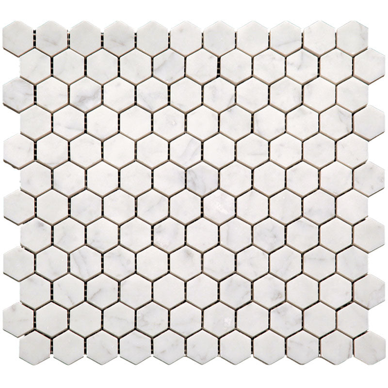 MARBELLA Carrarra Hex 1x1 polished