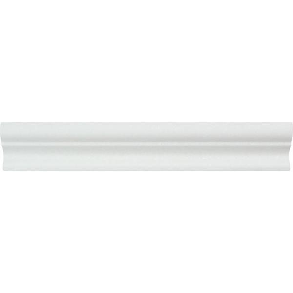 2x12 Honed Thassos White Marble Crown Molding