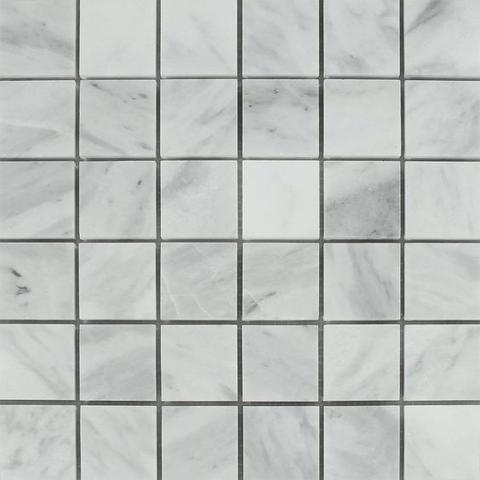 2x2 Polished Bianco Mare Marble Mosaic Tile