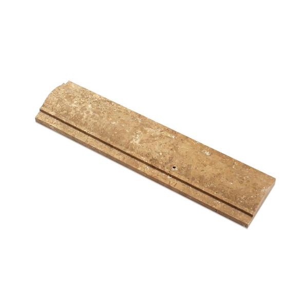 3 x 12 Honed Noce Travertine Arch Molding