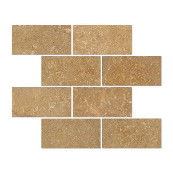 3 x 6 Honed Noce Travertine Tile