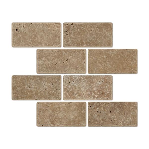 3 x 6 Tumbled Noce Travertine Tile