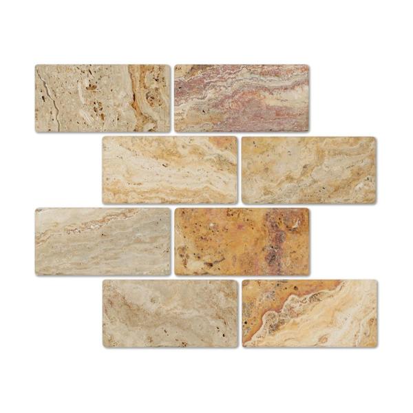 3 x 6 Tumbled Valencia Travertine Tile