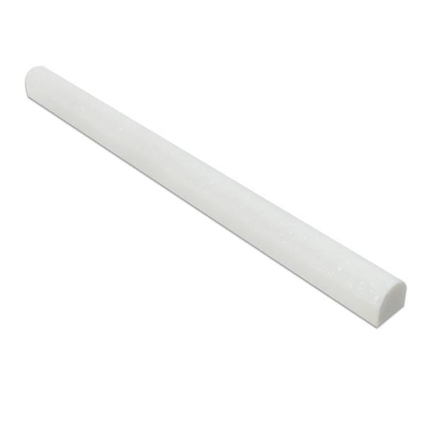 3/4 x 12 Honed Thassos White Marble Bullnose Liner