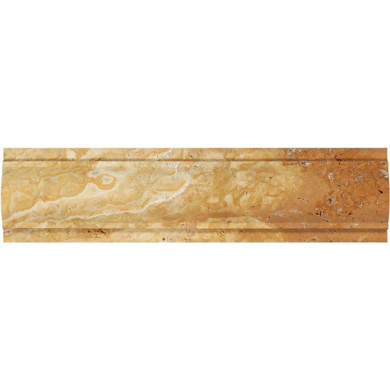 3x12 Honed Gold Travertine Arch Molding