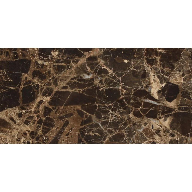 3x6 Polished Emperador Dark Marble Tile