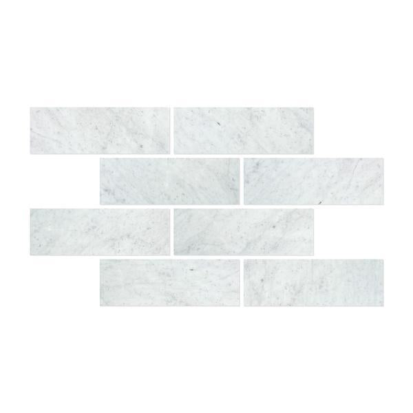 4 x 12 Honed Bianco Carrara Marble Tile