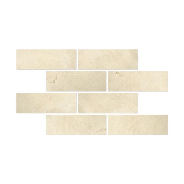 4 x 12 Polished Crema Marfil Marble Tile