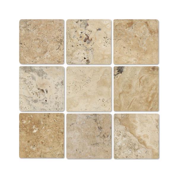 4 x 4 Tumbled Philadelphia Travertine Tile