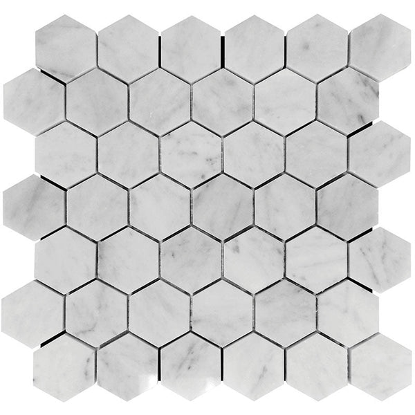 MARBELLA Carrarra Hex 2x2 polished