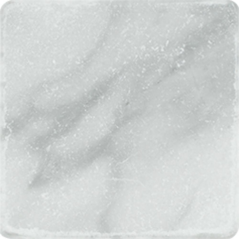 4x4 Tumbled Bianco Mare Marble Tile