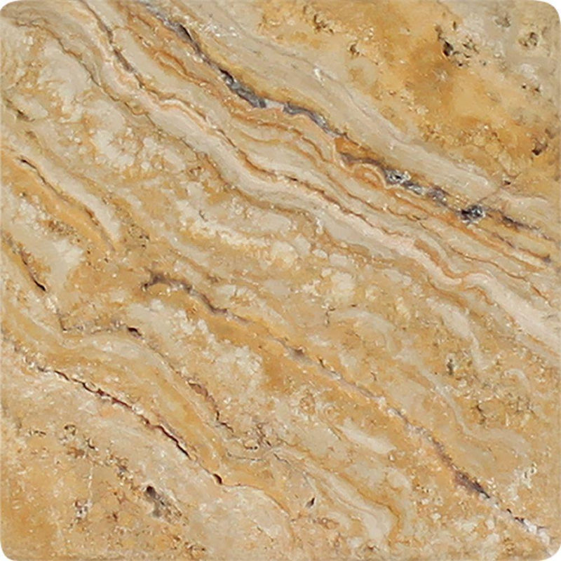 4x4 Tumbled Valencia Travertine Tile