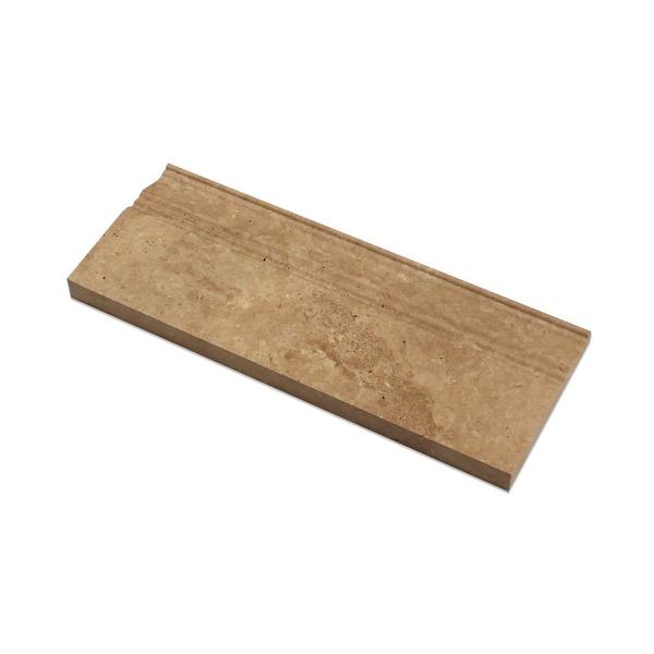 5 x 12 Honed Noce Travertine Baseboard Trim