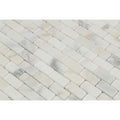 5/8 x 1 1/4 Polished Calacatta Gold Marble Baby Brick Mosaic Tile