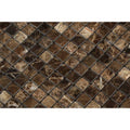 5/8 x 5/8 Polished Emperador Dark Marble Mosaic Tile