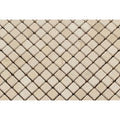 5/8 x 5/8 Tumbled Crema Marfil Marble Mosaic Tile