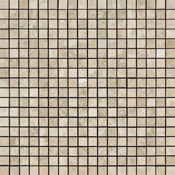 5/8x5/8 Polished Cappuccino Marble Mosaic Tile