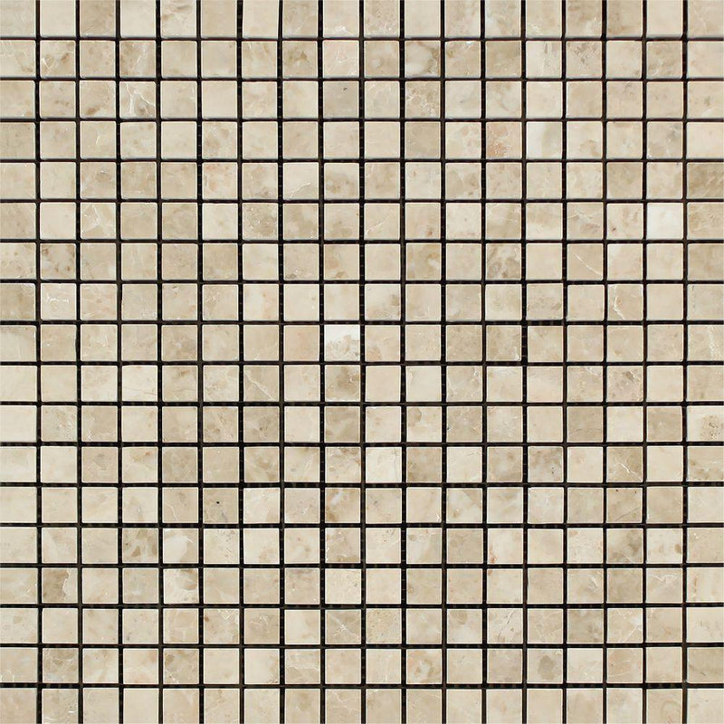 5/8x5/8 Polished Cappuccino Marble Mosaic Tile