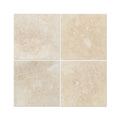 6 x 6 Honed Ivory Travertine Tile