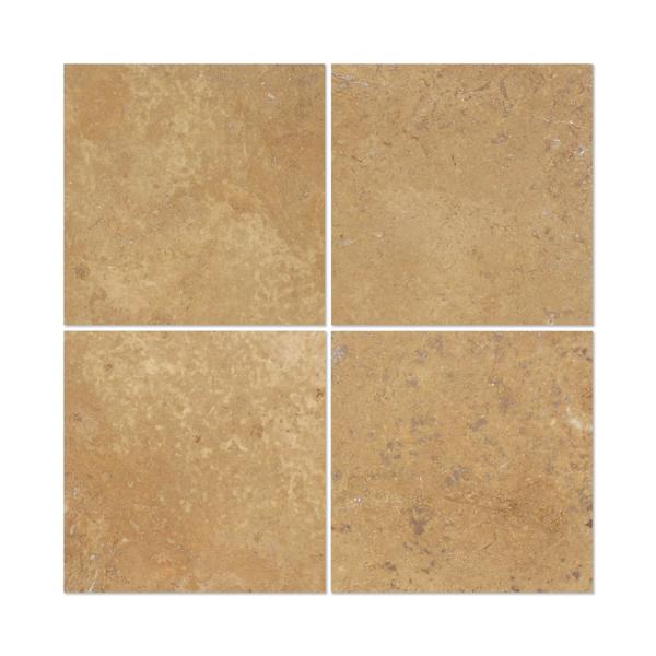 6 x 6 Honed Noce Travertine Tile