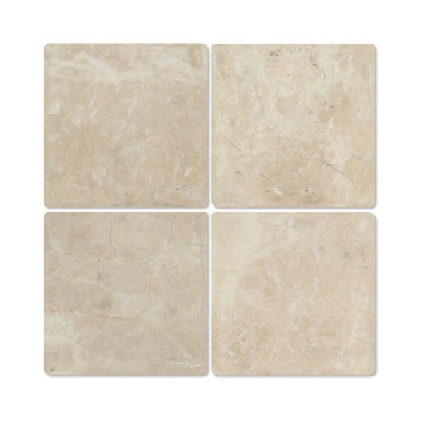 6 x 6 Tumbled Cappuccino Marble Tile