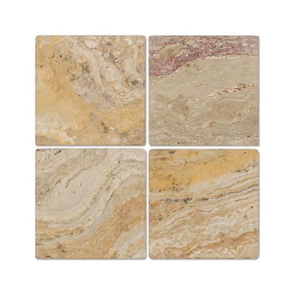 6 x 6 Tumbled Valencia Travertine Tile