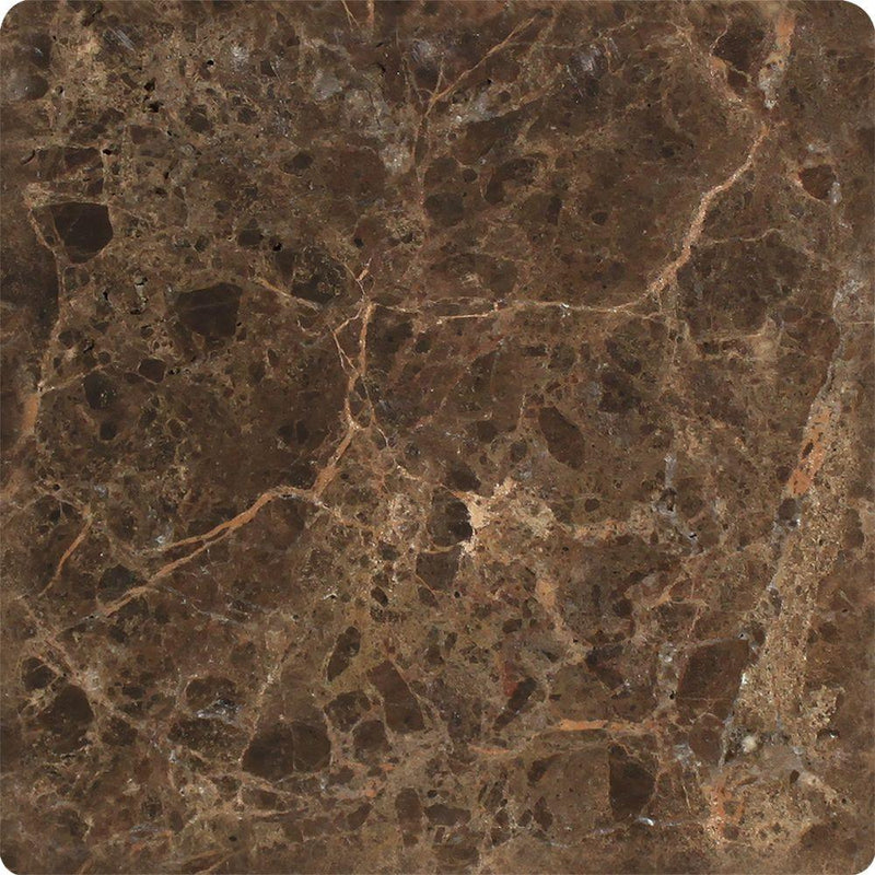 6x6 Tumbled Emperador Dark Marble Tile