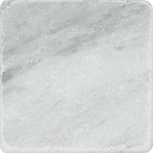 6x6 Tumbled Bianco Mare Marble Tile