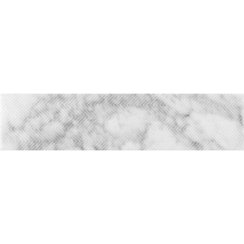 ARTISTIC ETCHED CHEVRON CARRARA