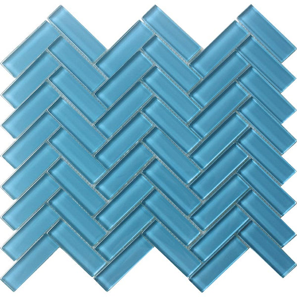 COLOR PALETTE TURQUOISE 1X3 HERRINGBONE GLOSS