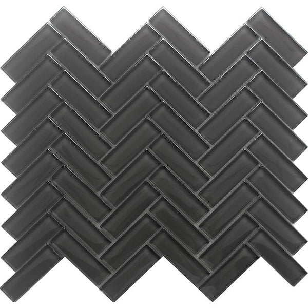 COLOR PALETTE PEWTER 1X3 HERRINGBONE GLOSS