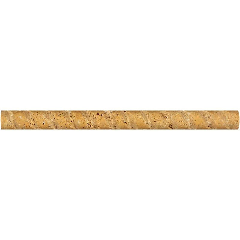 1x12 Honed Gold Travertine Rope Liner