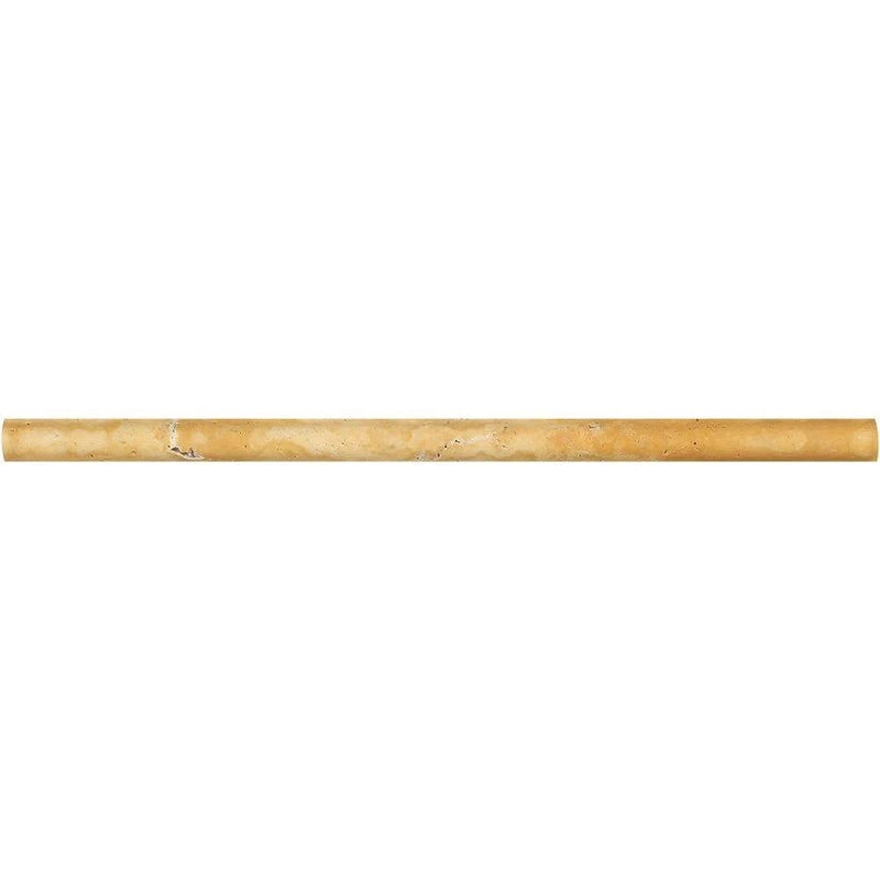 1/2x12 Honed Gold Travertine Pencil Liner