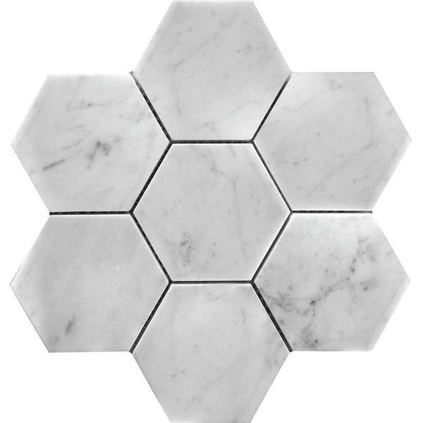 MARBELLA CARRARA 4X4 HEX HONED