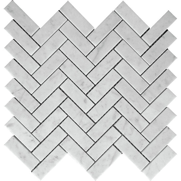 MARBELLA CARRARA 1X3 HERRINGBONE HONED